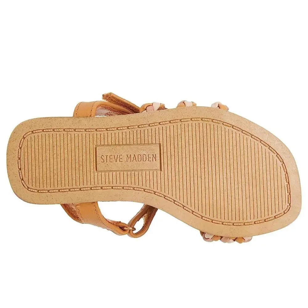 Steve Madden Georjia Sandals Toddler US 9 M Brown Leather Strappy HTAT1748